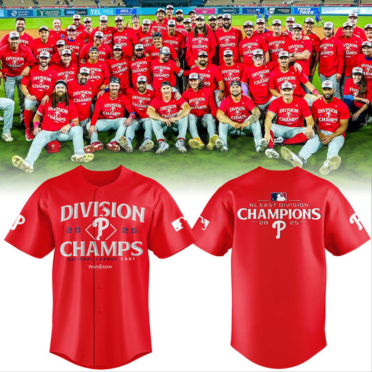 Philadelphia Phillies BACK-TO-BACK NL EAST CHAMPIONS Baseball Jersey