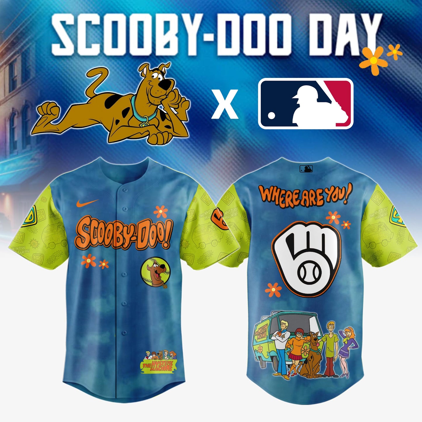 Milwaukee Brewers x Scooby Doo Jersey 02 Editions Limited