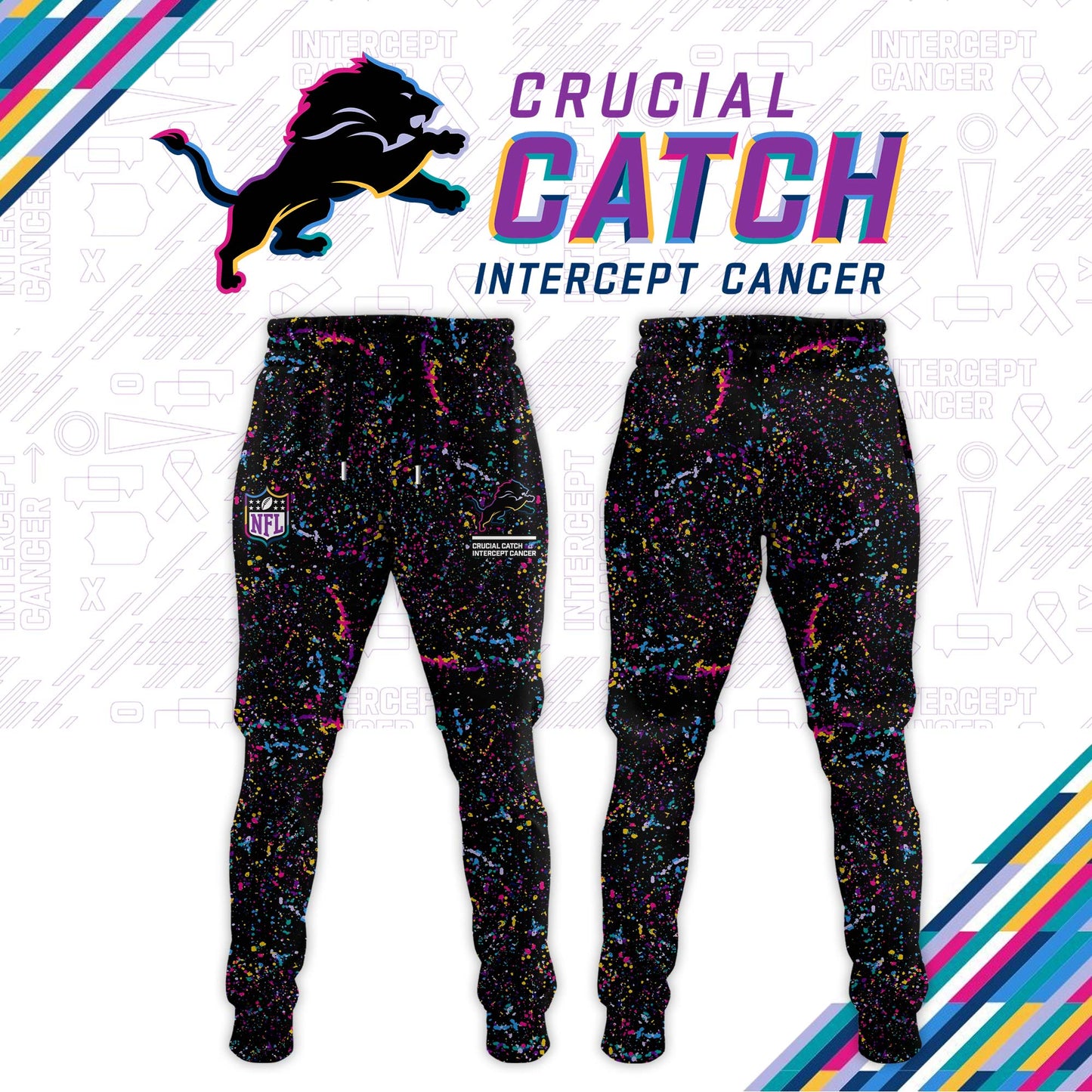 Limited Edition D Lions 2025 NFL Crucial Catch Hoodie