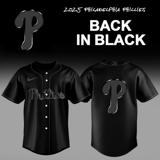 Philadelphia Phillies Back In Black Combo Jersey