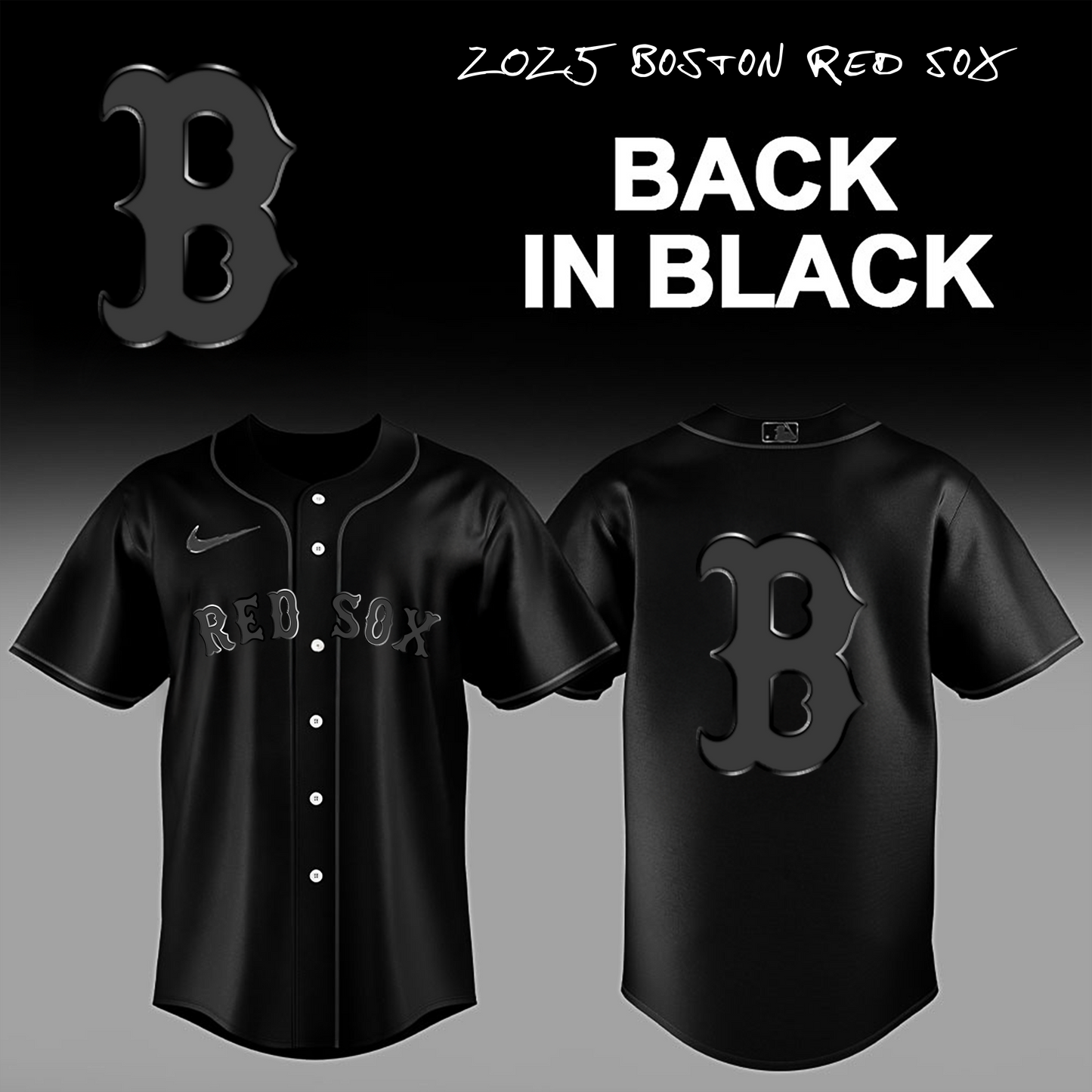 Limited Edition Boston Red Sox Back In Black Combo Jersey