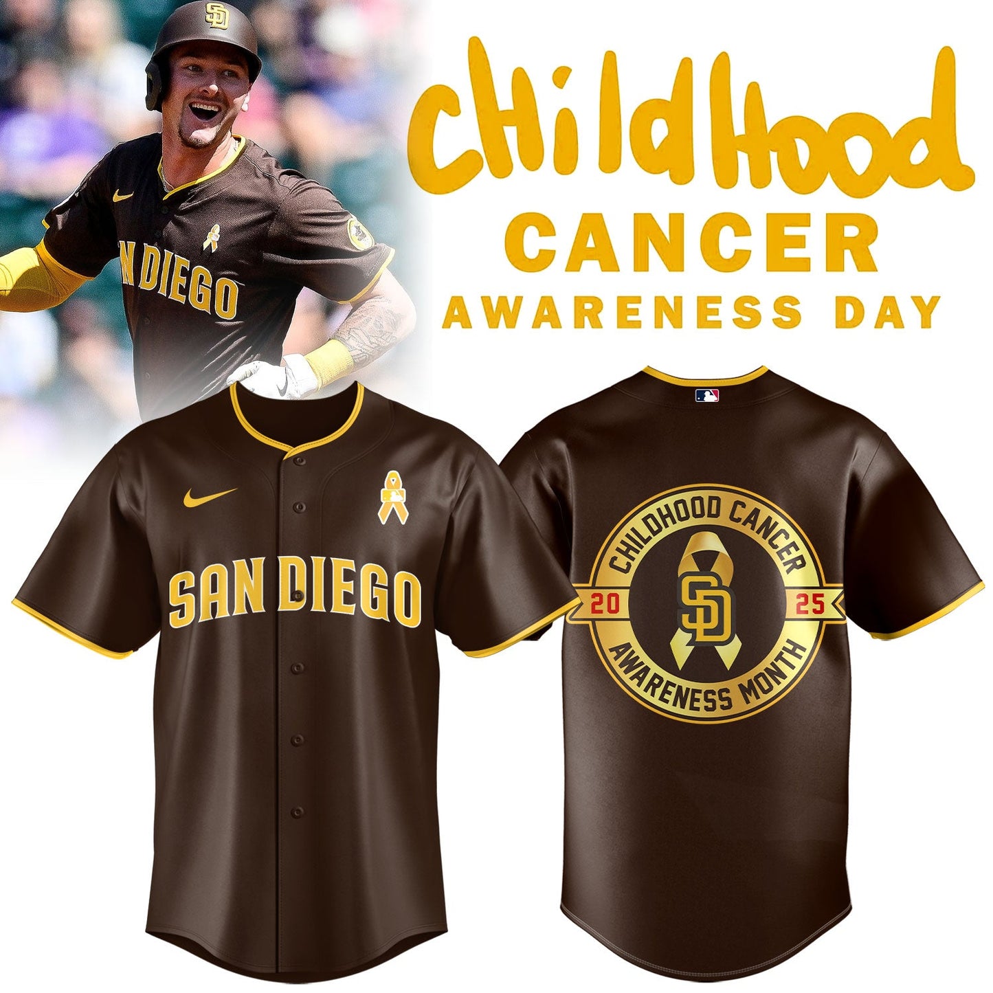 __San Diego Padres Child Hood Cancer awareness Jersey