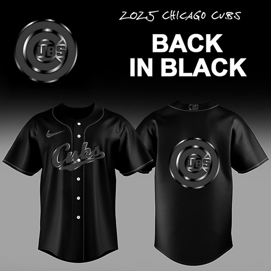 Limited Edition Chicago Cubs  Back In Black Jersey