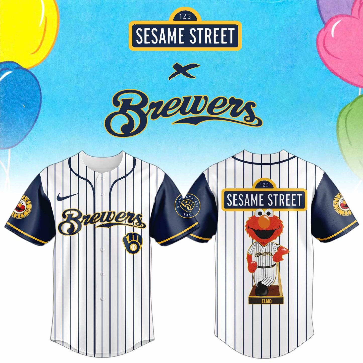 Milwaukee Brewers x Sesame Street Day Jersey Limited Edition