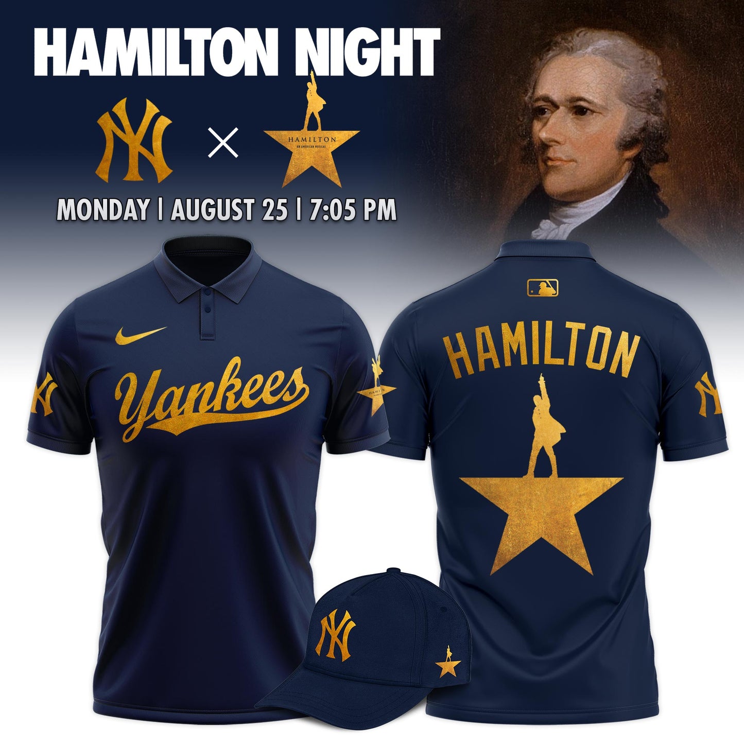 New York Yankees MLB x Hamilton Night 2025 Limited Edition Polo