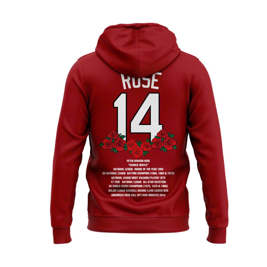 Cincinnati Reds 2025 Pete Rose Day Zip Hoodie