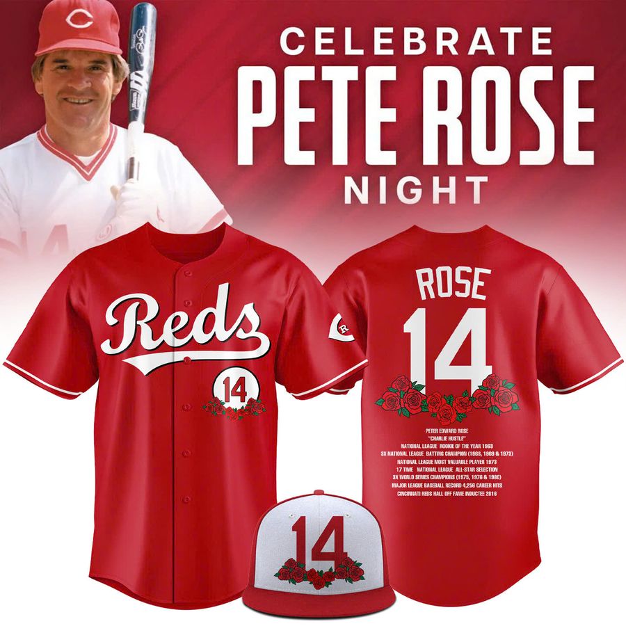 Cincinnati Reds 2025 Pete Rose Day Jersey