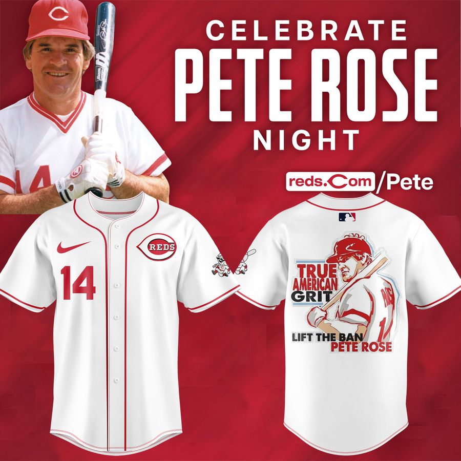 Limited Edition Reds x Pete Rose Night Baseball Jersey