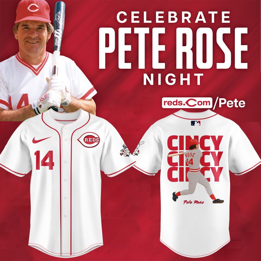 Reds x 2025 Pete Rose Night Baseball Jersey