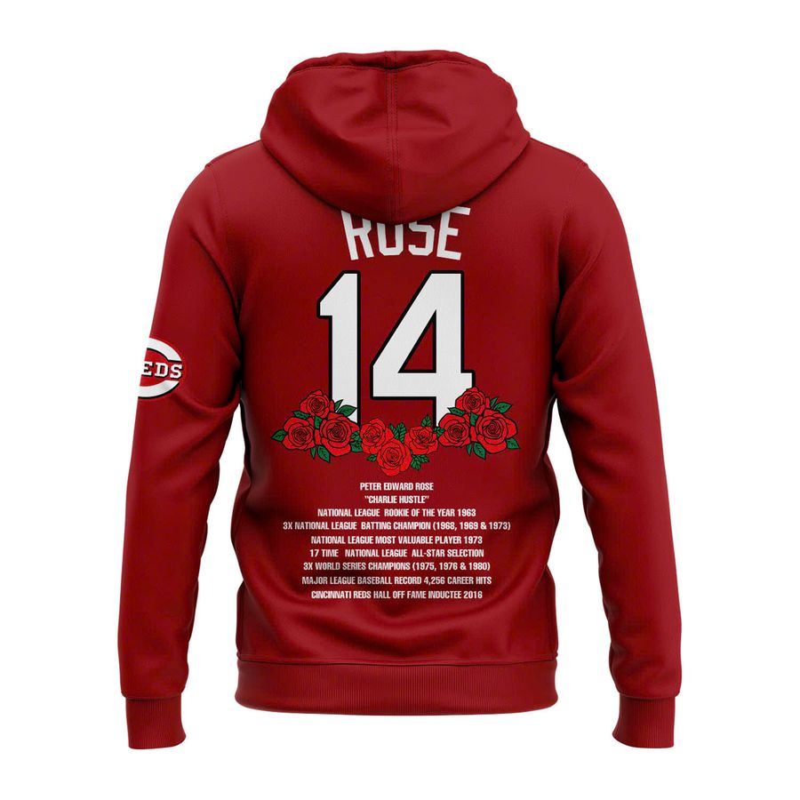 Cincinnati Reds 2025 Pete Rose Day Pullover Hoodie