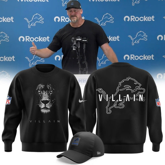 Dan Campbell Detroit Lions Villain 2025 Limited Sweatshirt Black V3