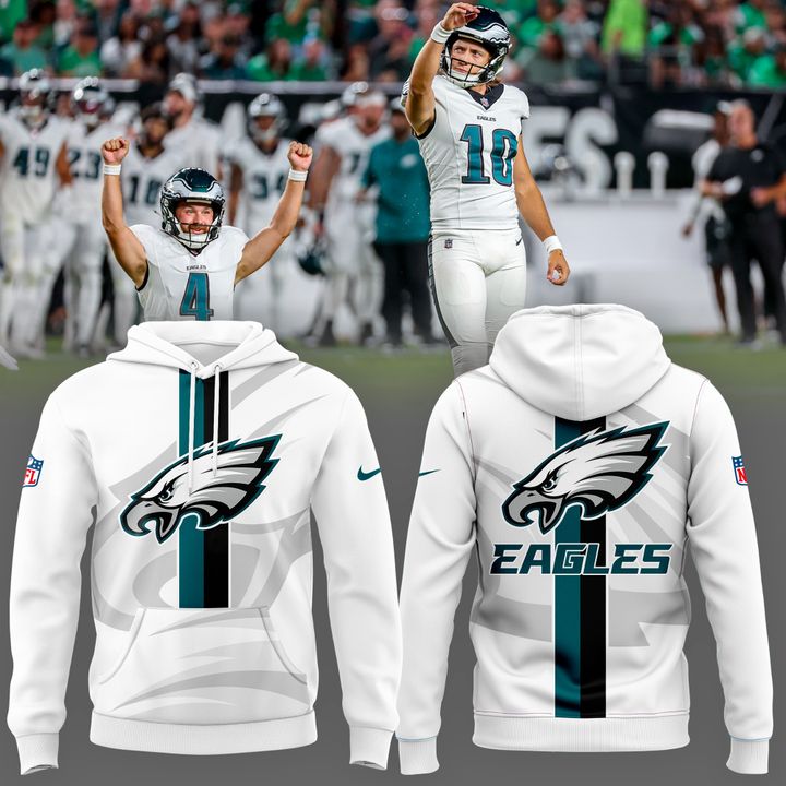 Philadelphia Eagles NFL 2025 New White Hoodie