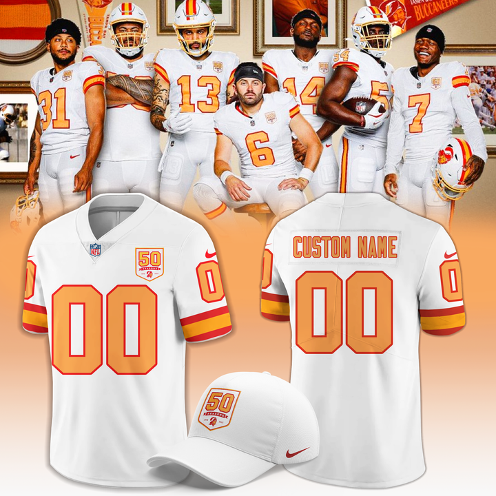 White '76 Tampa Bay Buccaneers Game Jersey