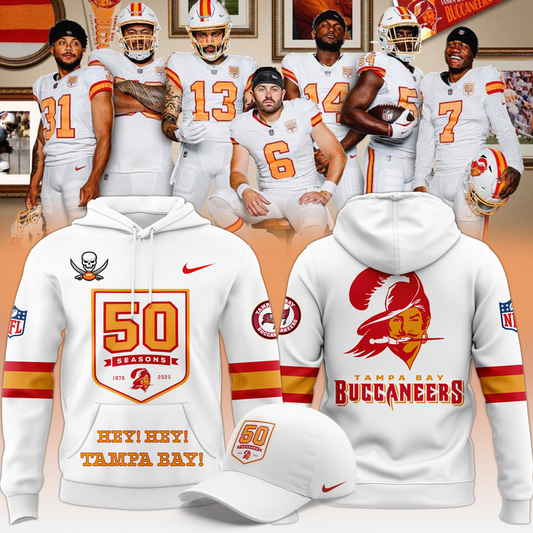 White '76 Tampa Bay Buccaneers Game Hoodie