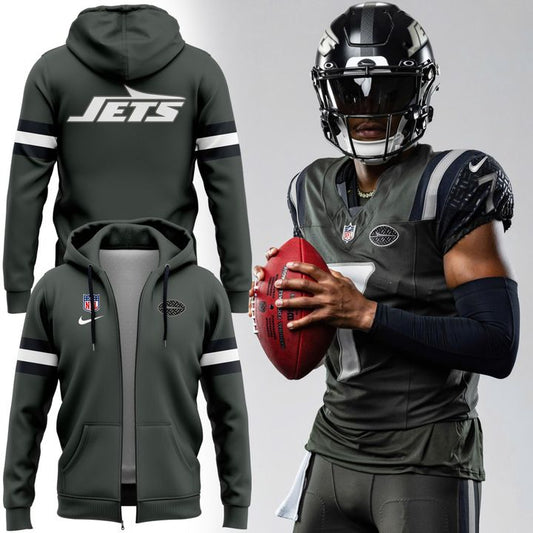 Exclusive Version New York Jets The Rivalries Uniforms Zip Hoodie