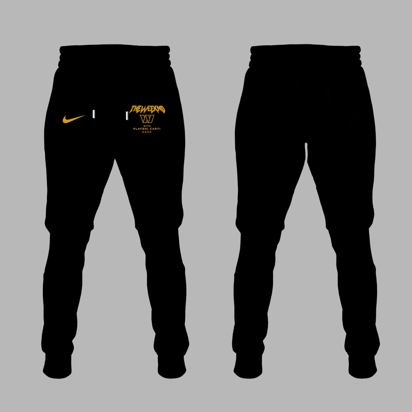 Exclusive Version Washington Commanders x The Weeknd 2025 Black Tshirt