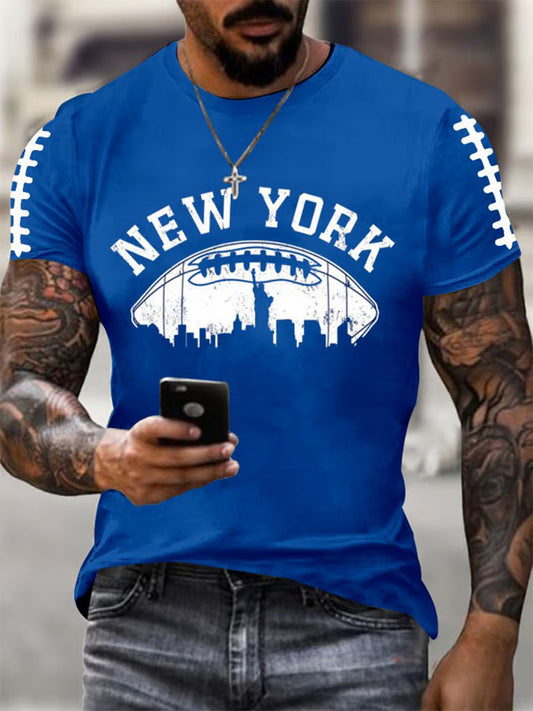 Men's New York Football Short Sleeves T-shirt