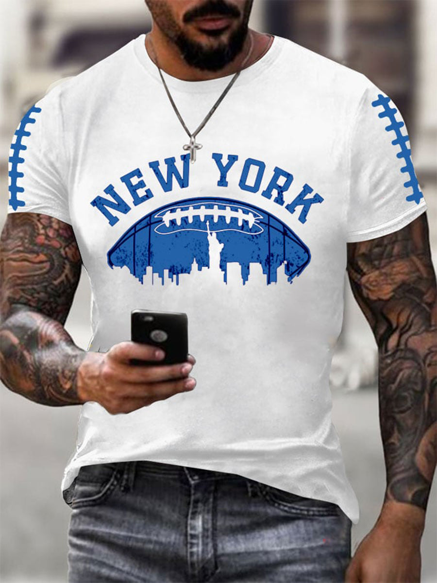 Men's New York Football Short Sleeves T-shirt