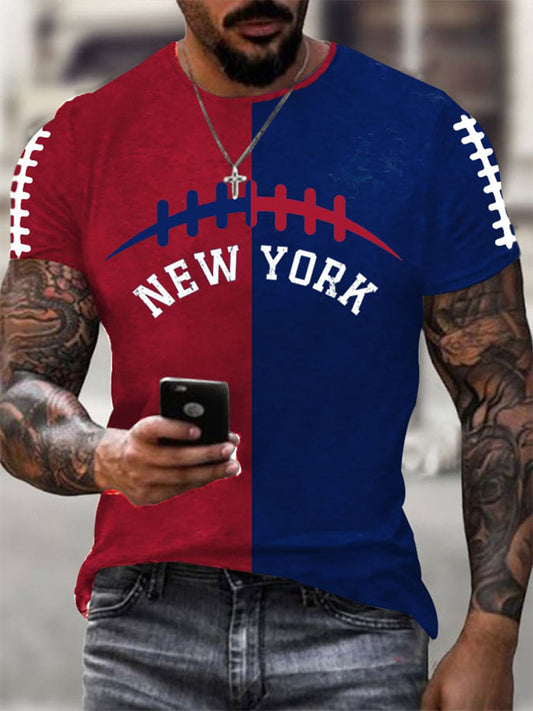 Men's New York Football Short Sleeves T-shirt