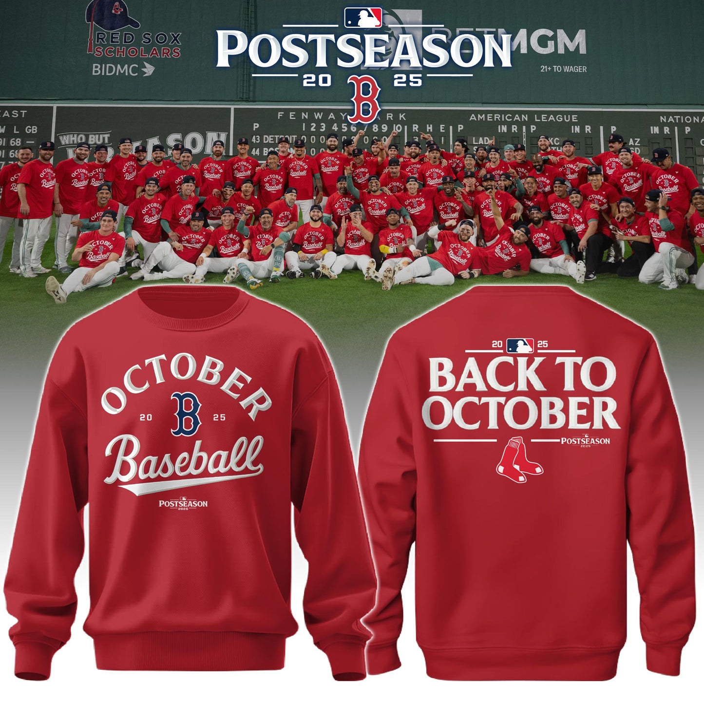 BOS – Back to October Postseason 2025 Sweatshirt