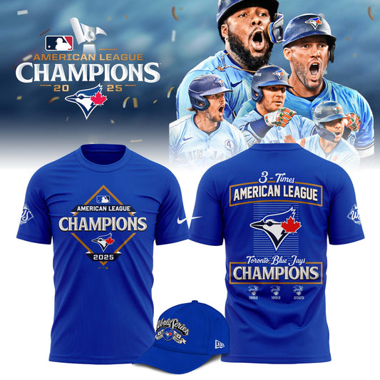 Toronto Blue Jays 2025 American League Champions Combo T-Shirt