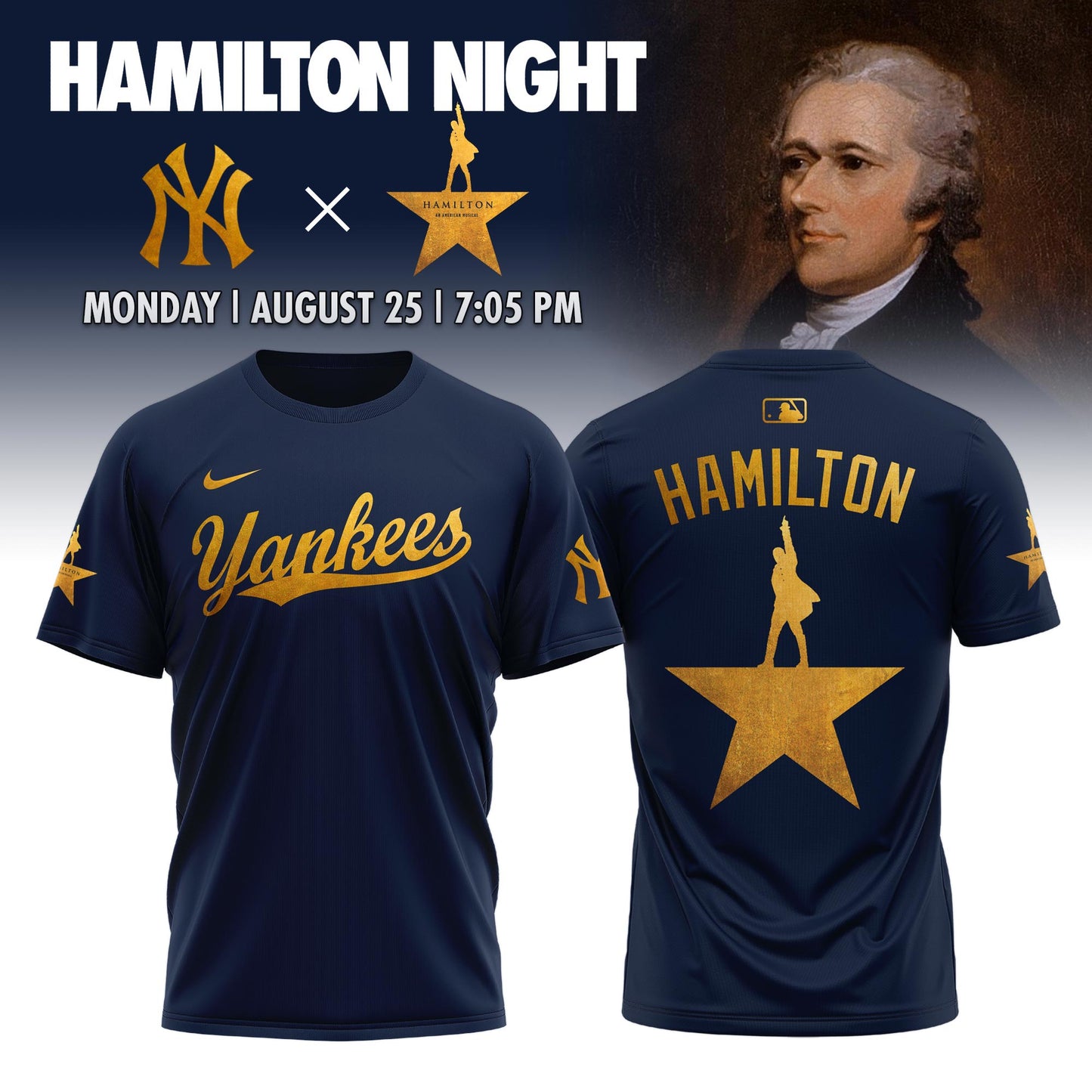 New York Yankees MLB x Hamilton Night 2025 Limited Edition T-Shirt