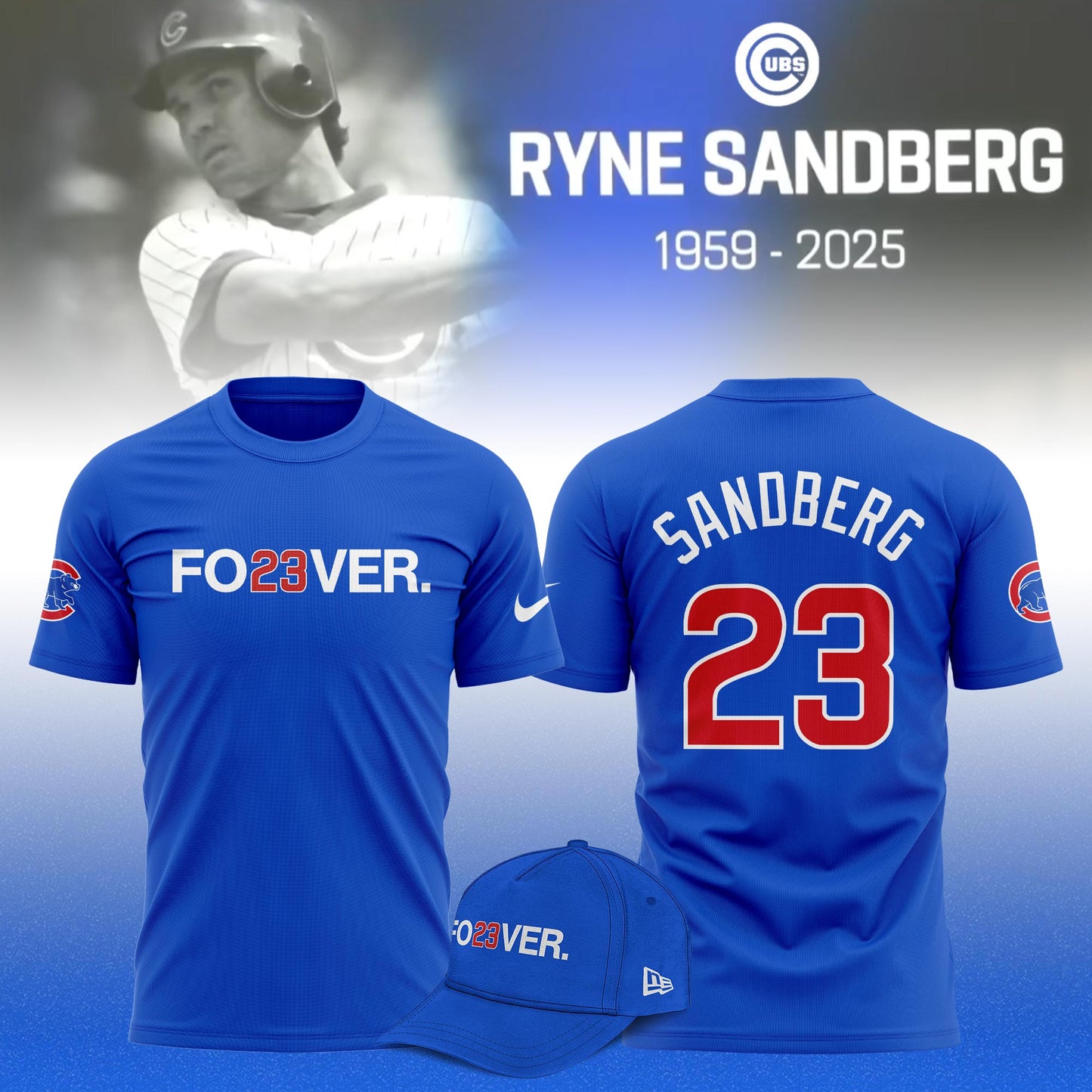 Chicago Cubs Ryne Sandberg Fo23ver Limited Edition T-Shirt