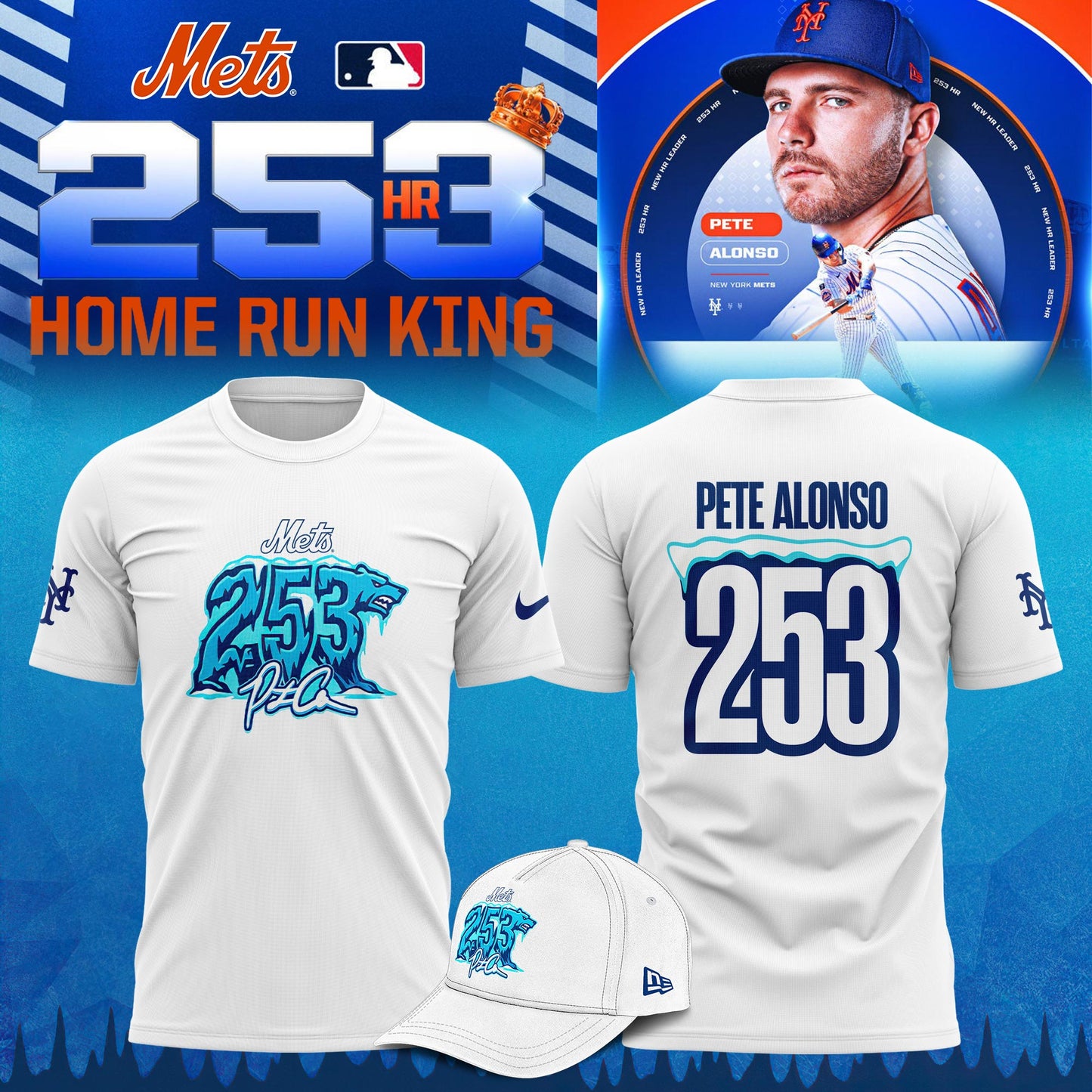 New York Mets Pete Alonso 253 Home Run Limited Editions T-Shirt