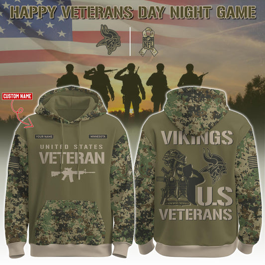 Minnesota Vikings - Veteran Day 2025 Hoodie Limited Edions