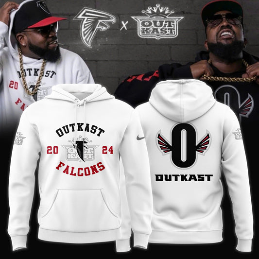Outkast x Atlanta Falcons White Pullover 2024 Hoodie