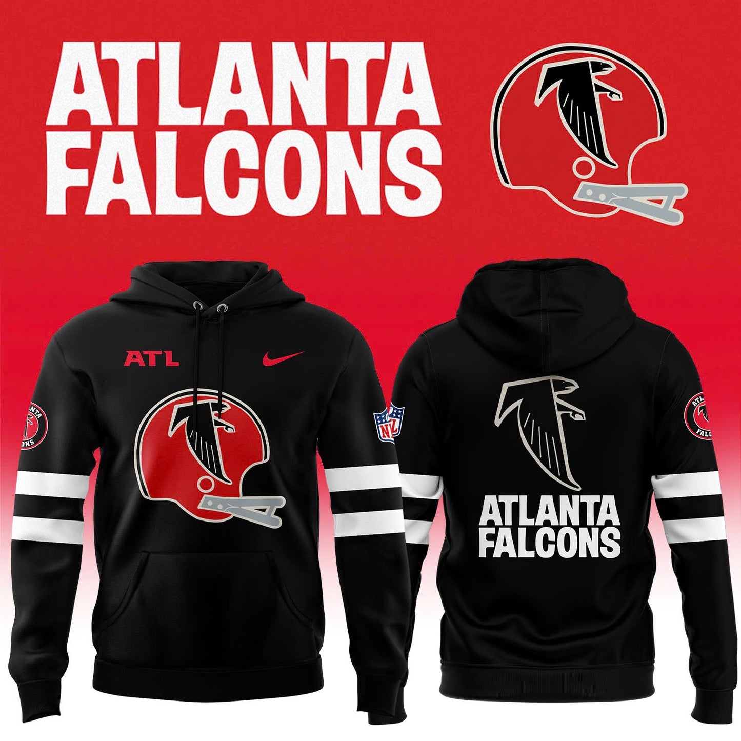 Limited_Atlanta Falcons Throwback Hoodie 2024