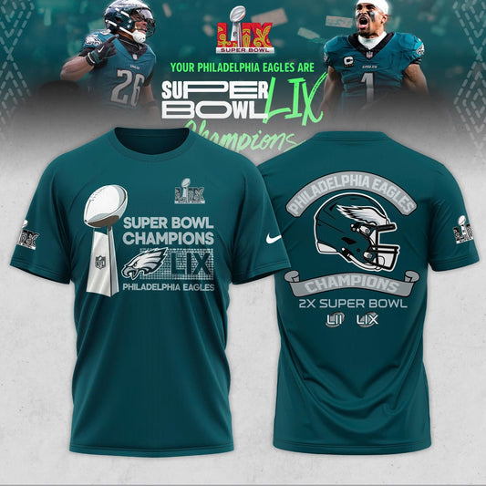 Limited Edition Philadelphia Eagles Super Bowl LIX Champions 2025 New TShirt