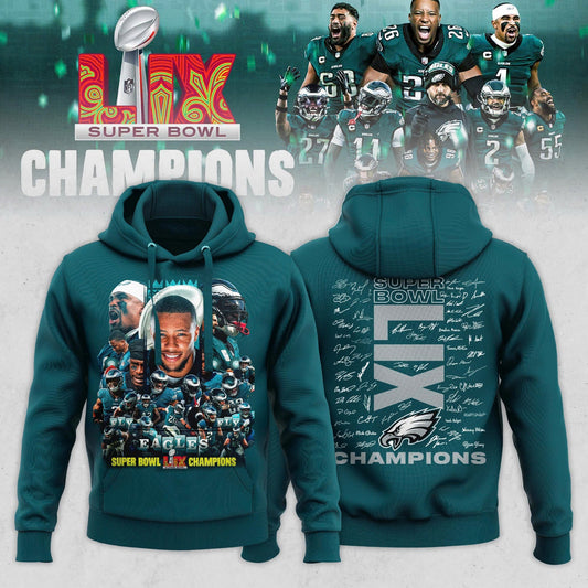 Limited Edition Philadelphia Eagles Super Bowl LIX Champions 2025 New Hoodie