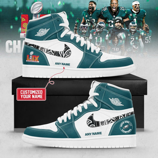 imited Edition Philadelphia Eagles Super Bowl LIX Champions 2025 Air Jordan1 Shoes