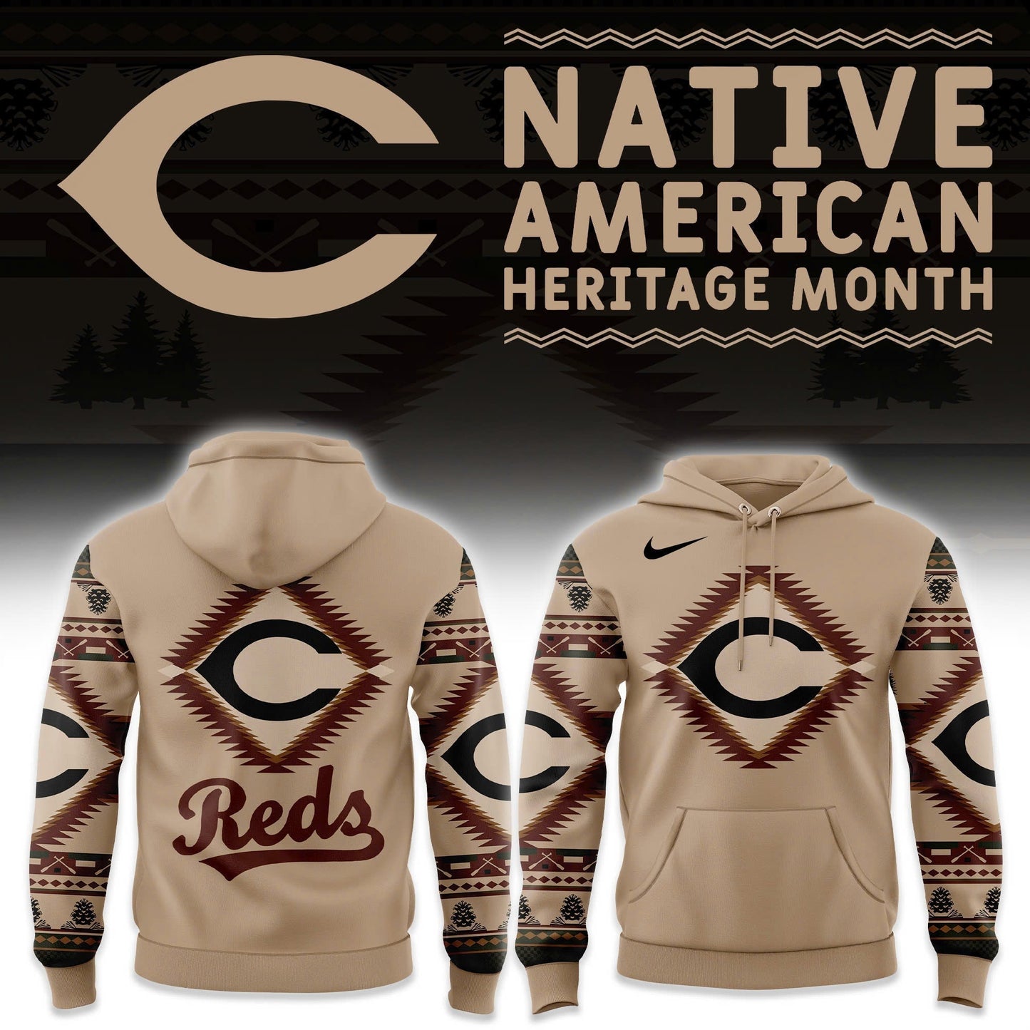 Cincinnati Reds America Native Edition Hoodie