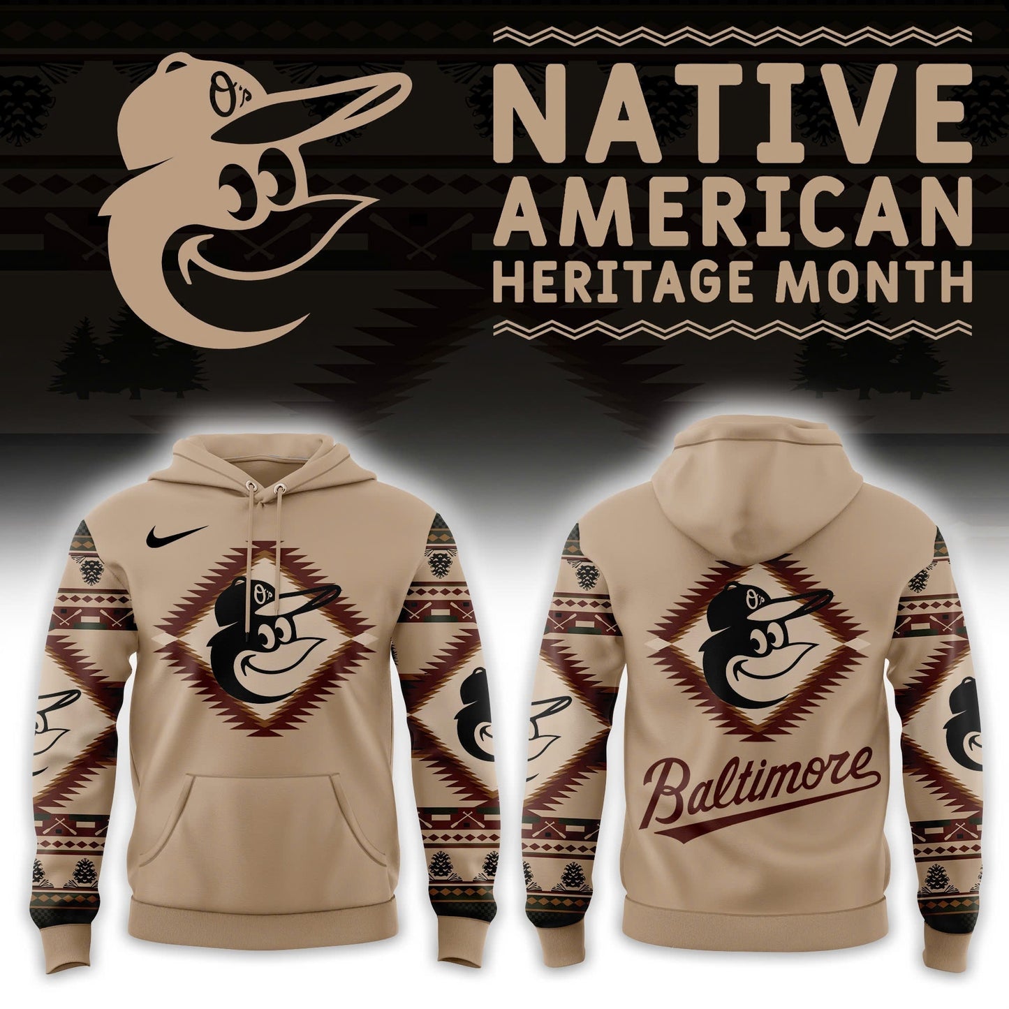 Baltimore Orioles America Native Edition Hoodie
