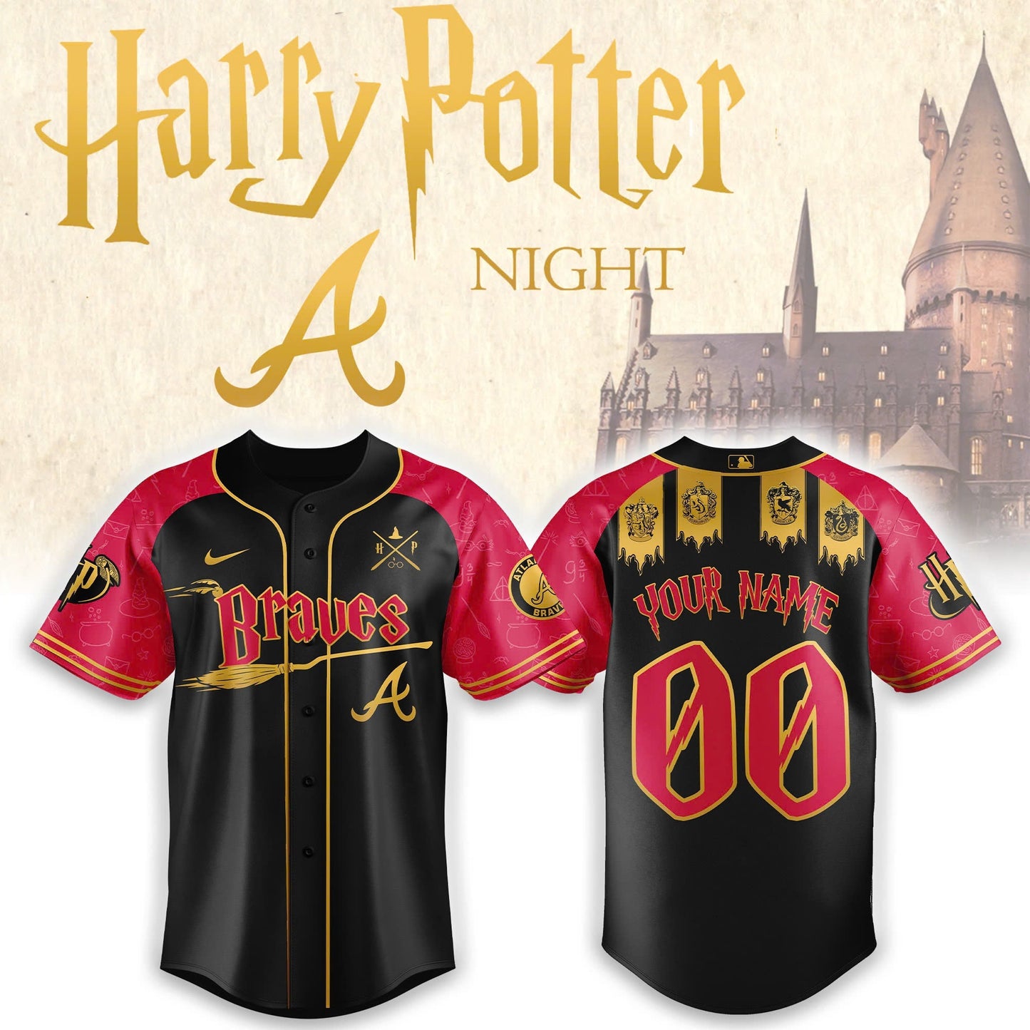 Atlanta Braves x Harry Potter Night Heritage Jersey