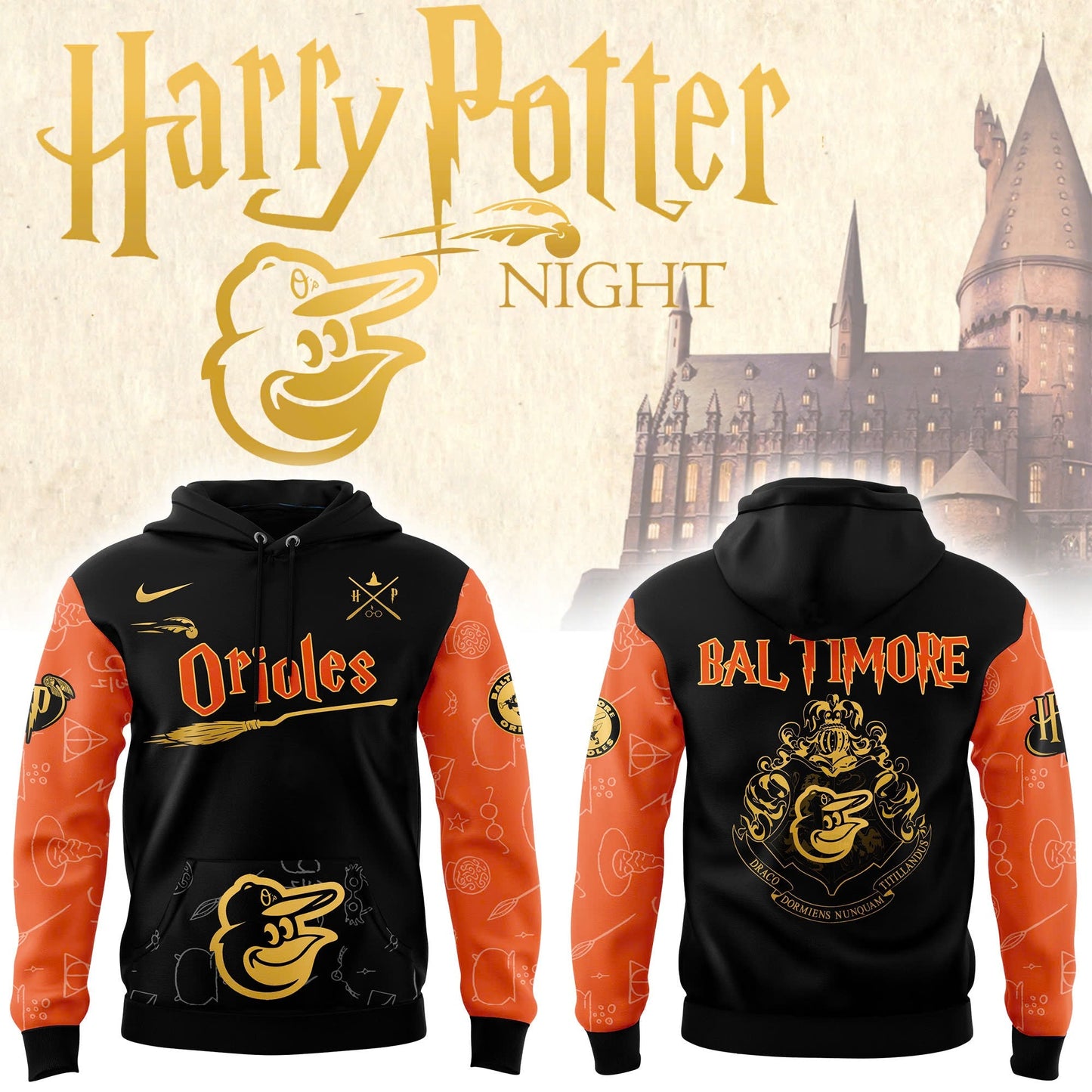 Baltimore Orioles x Harry Potter Hoodie