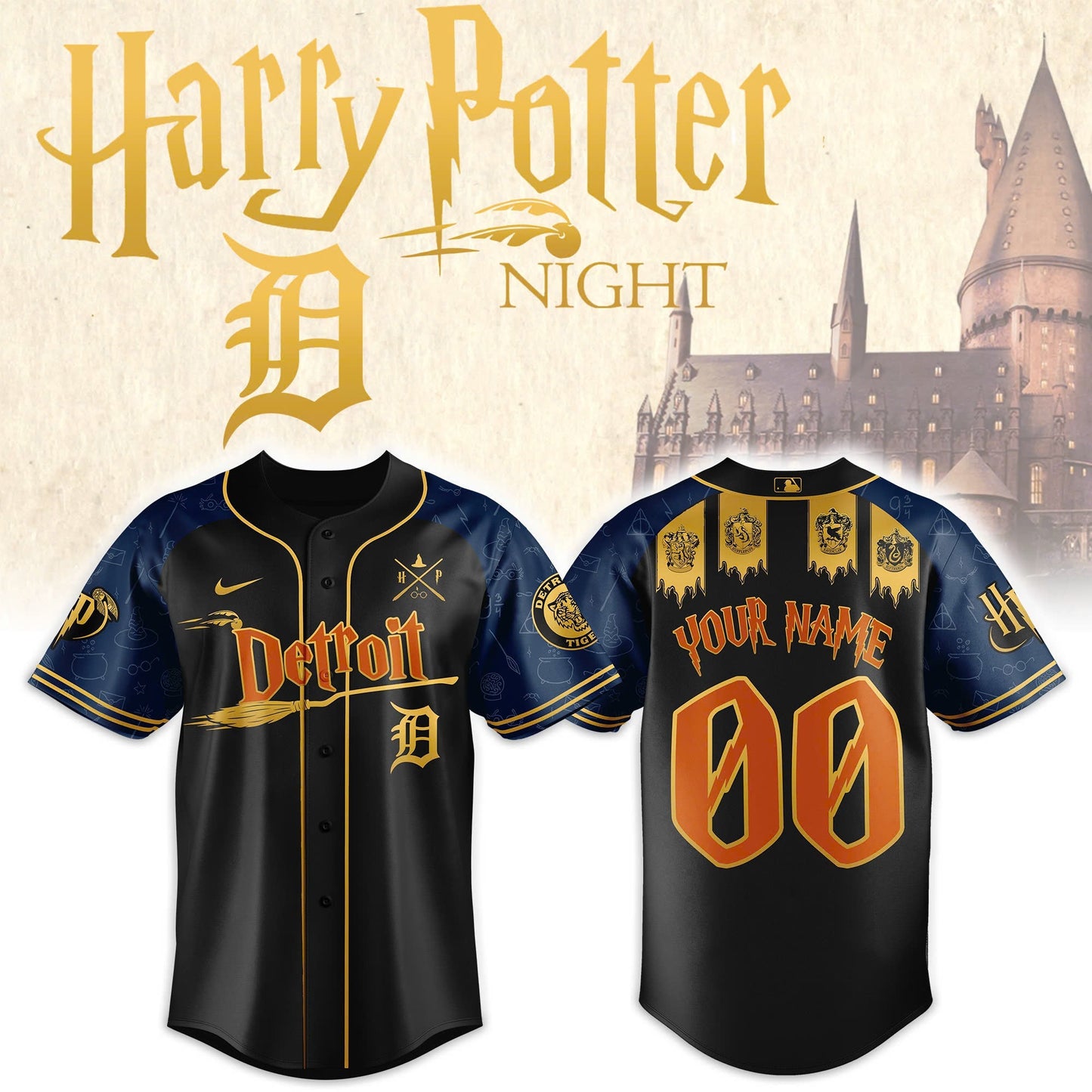 Detroit Tigers x Harry Potter Night Heritage Jersey
