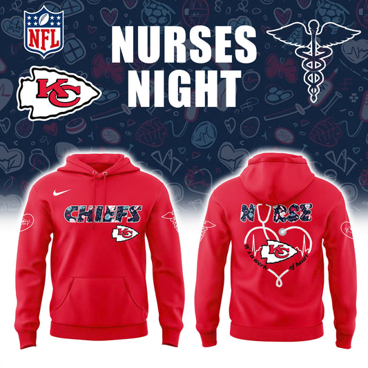 Kansas City Chiefs NURSES NIGHT Red Hoodie