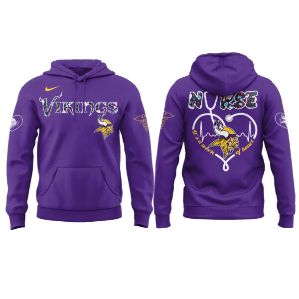 Minnesota Vikings Nurses Appreciation Purple Hoodie
