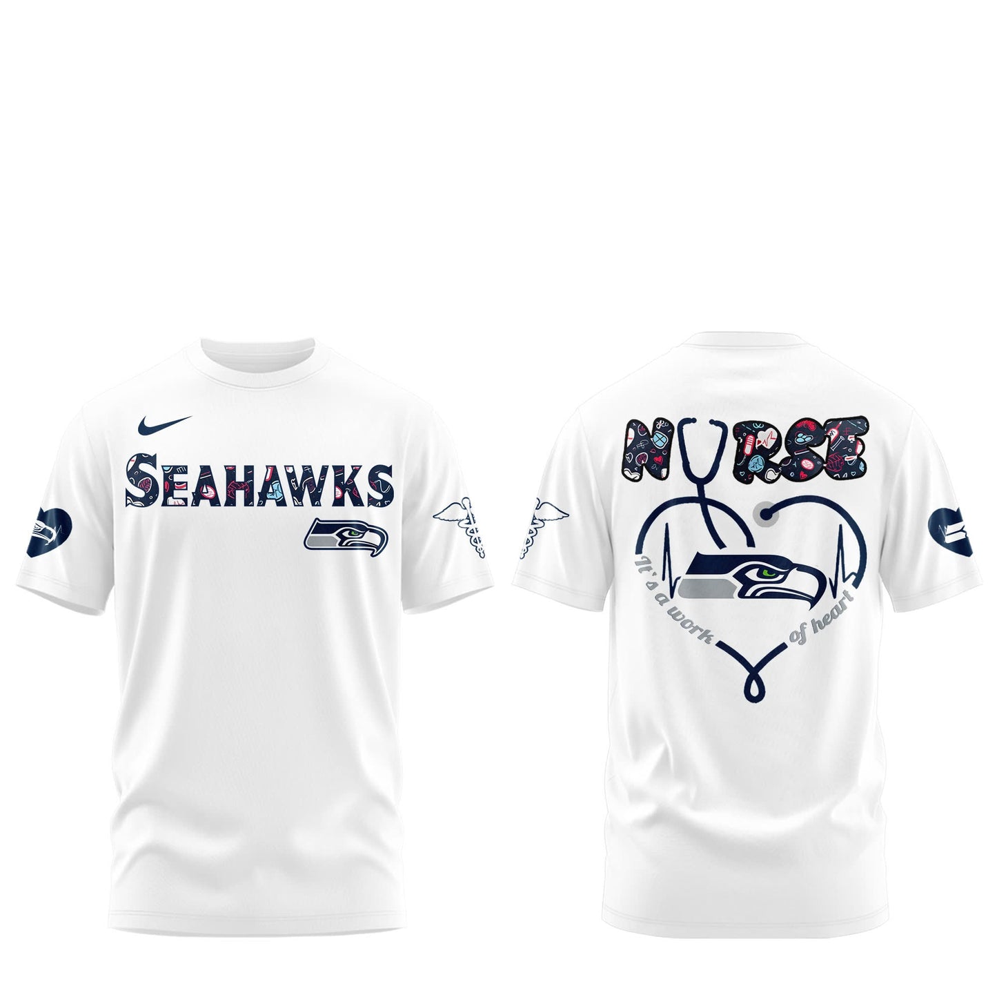 Seattle Seahawks NURSES NIGHT Combo Tshirt | Jogger | Cap V2
