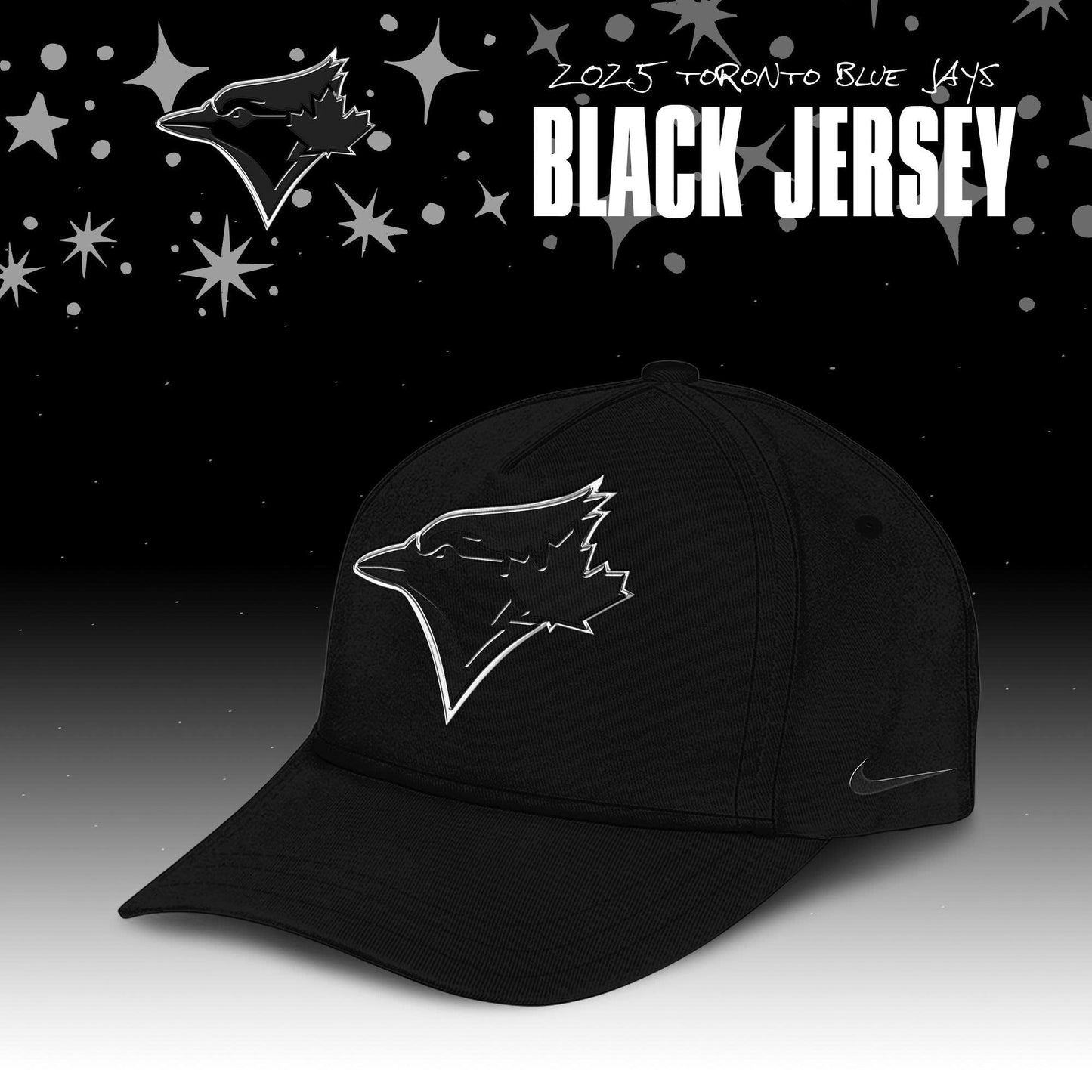 Limited Edition Toronto Blue Jays Back In Black Custom Name & Number 2025 Jersey