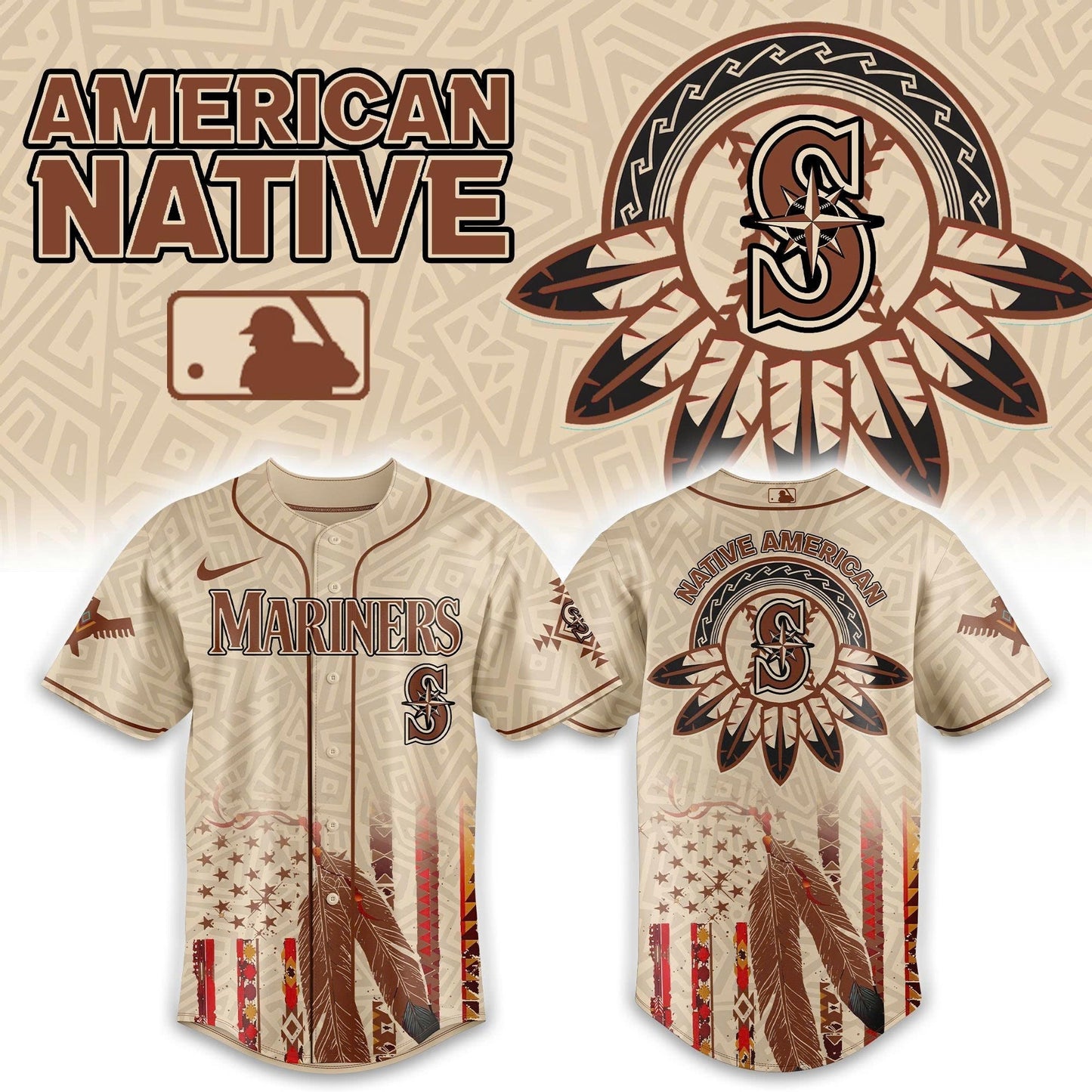 Seattle Mariners x Native American Heritage 2025 Baseball Jersey