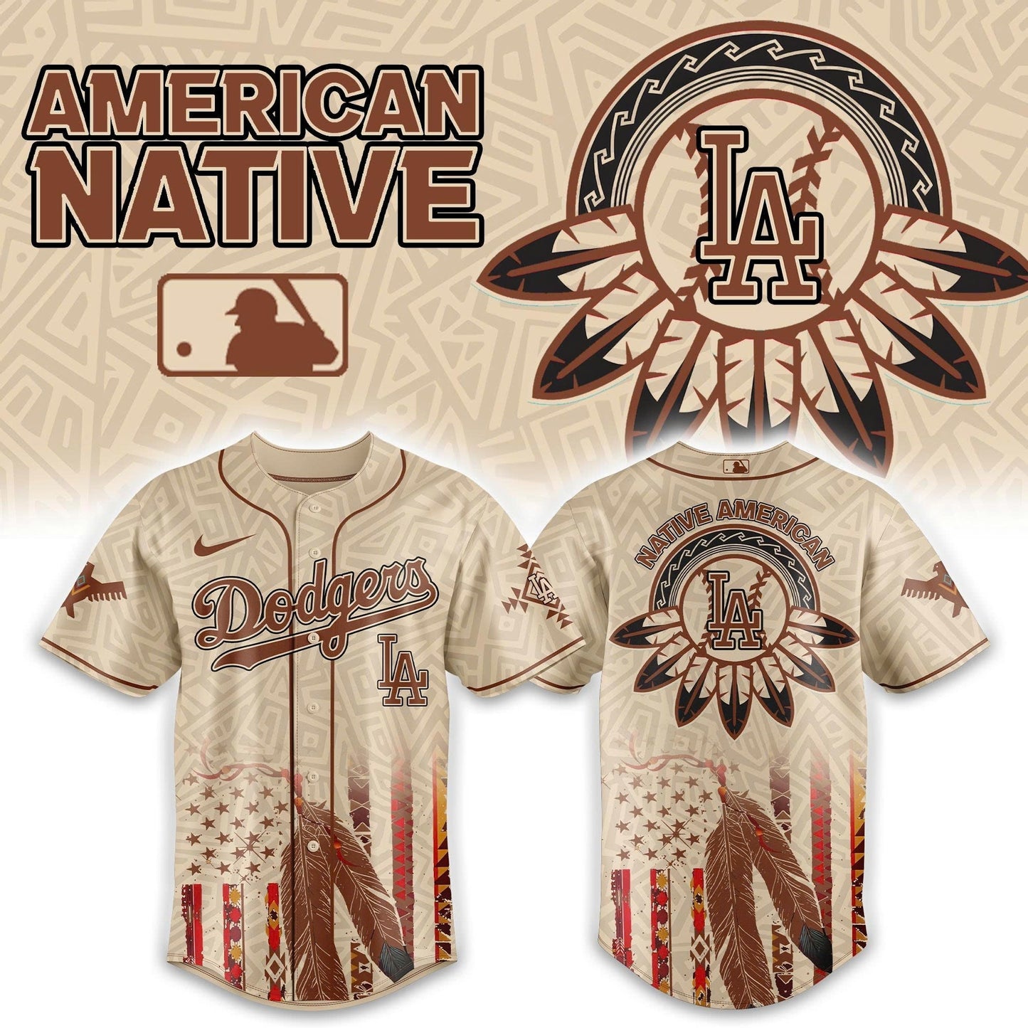 Los Angeles Dodgers x Native American Heritage 2025 Baseball Jersey