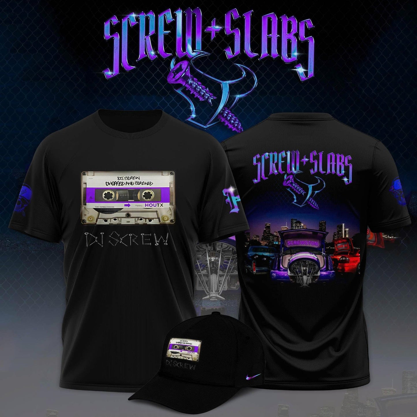 Houston Texans Honor All-Time DJ Screw Limited Edition Shirt – Black