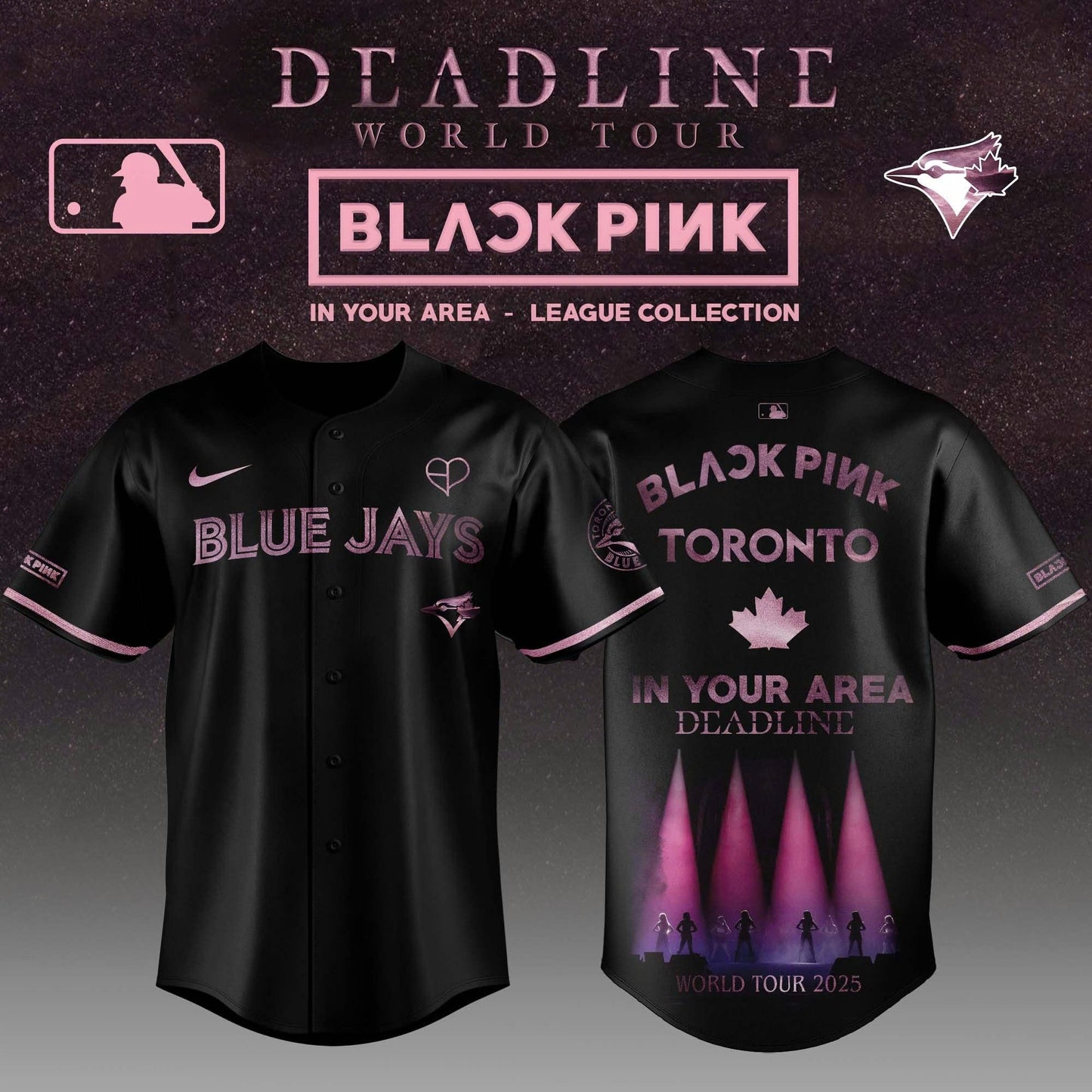 Toronto Blue Jays x BLACKPINK 2025 World Tour Limited Edition Jersey