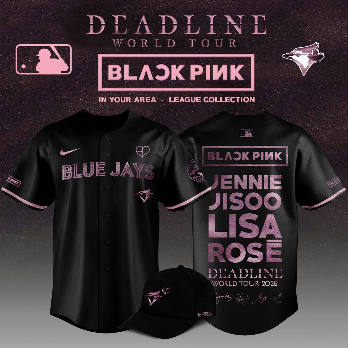Toronto Blue Jays x BLACKPINK 2025 World Tour Limited Edition Jersey