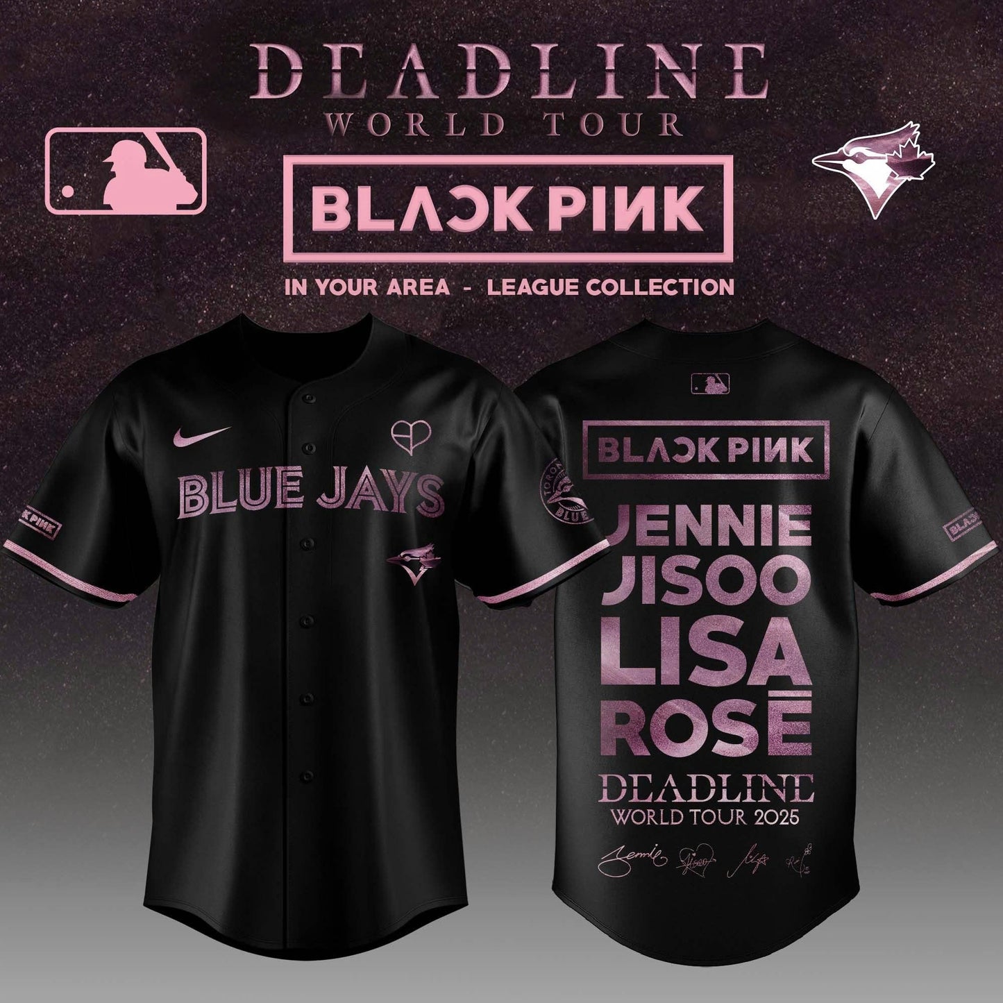 Toronto Blue Jays x BLACKPINK 2025 World Tour Limited Edition Jersey
