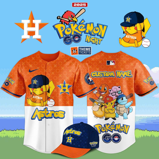 Houston Astros MLB x Pokémon Go Night 2025 Limited Edition Jersey